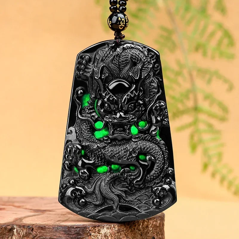 Ethnic Fashion Brands - Liontin Batu Giok Asli Merk Dragon,