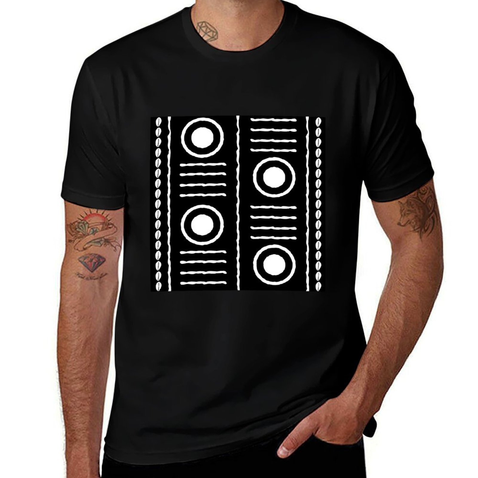 Mudcloth Print Top - Kaos Desain Kain Lumpur Tradisional Afrika
