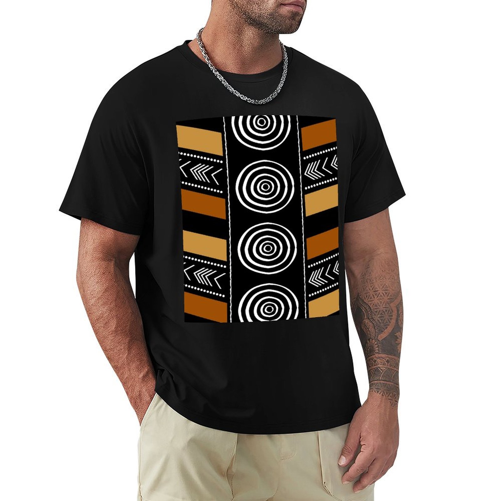 Mudcloth Print Top - Kaos Seni Kain Lumpur Afrika, Kaos