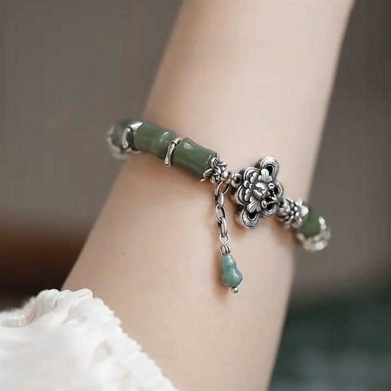 Ethnic Wear Fashion Designer - Gelang manik-manik bambu vintage Cina baru