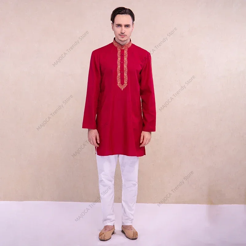 Kurta Men Cotton - Baju Kurta Tradisional India untuk Pria,