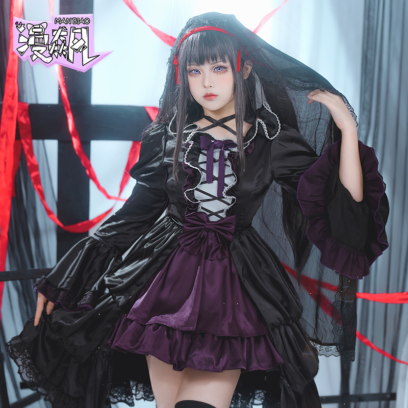 Ethnic Outfit - Kostum Cosplay Akemi Homura Pakaian Puella