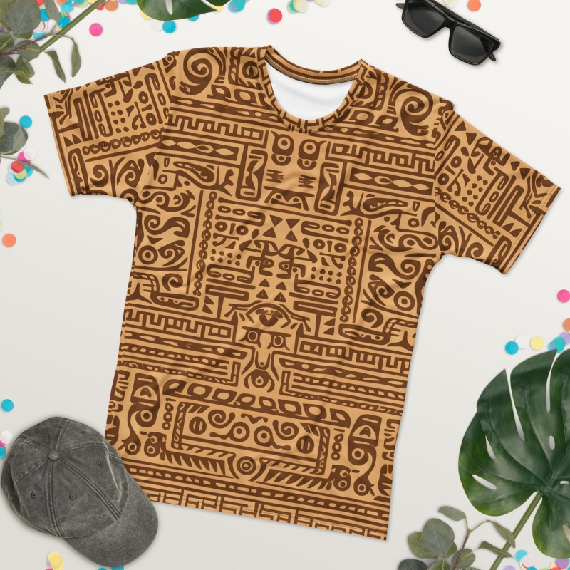 Mudcloth Print Top - Kaos Polos Pria Motif Kain Lumpur