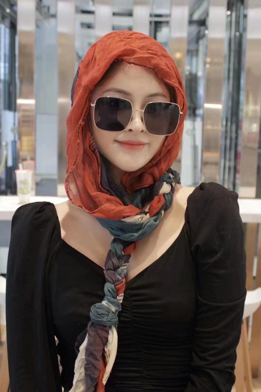 Kerudung Wanita Motif Etnik Vi - Ethnic Fashion Wear For Women ulasan dan harga