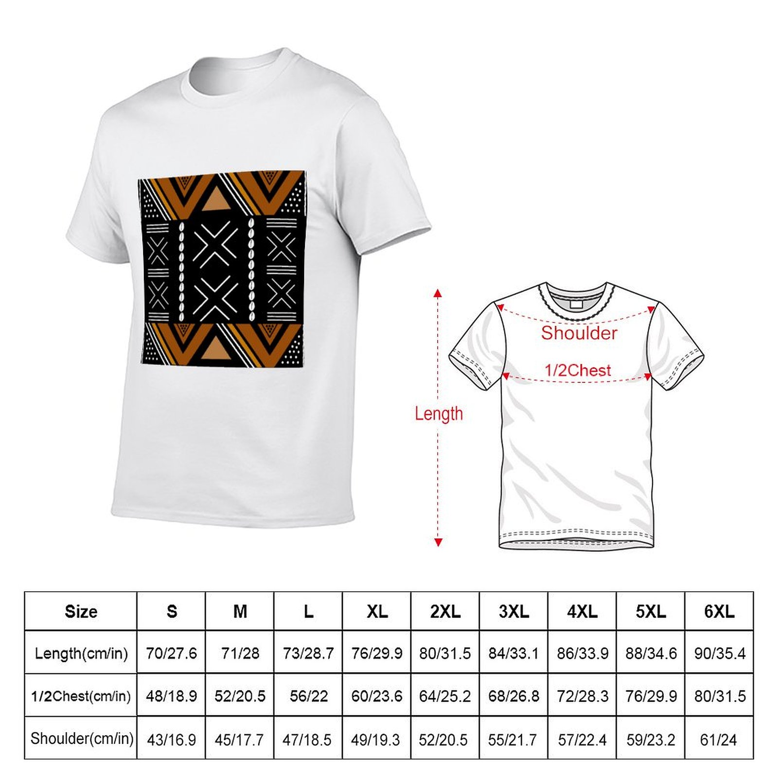 Kaos Desain Bogolan Kain Lumpu - Mudcloth Print Top ulasan dan harga