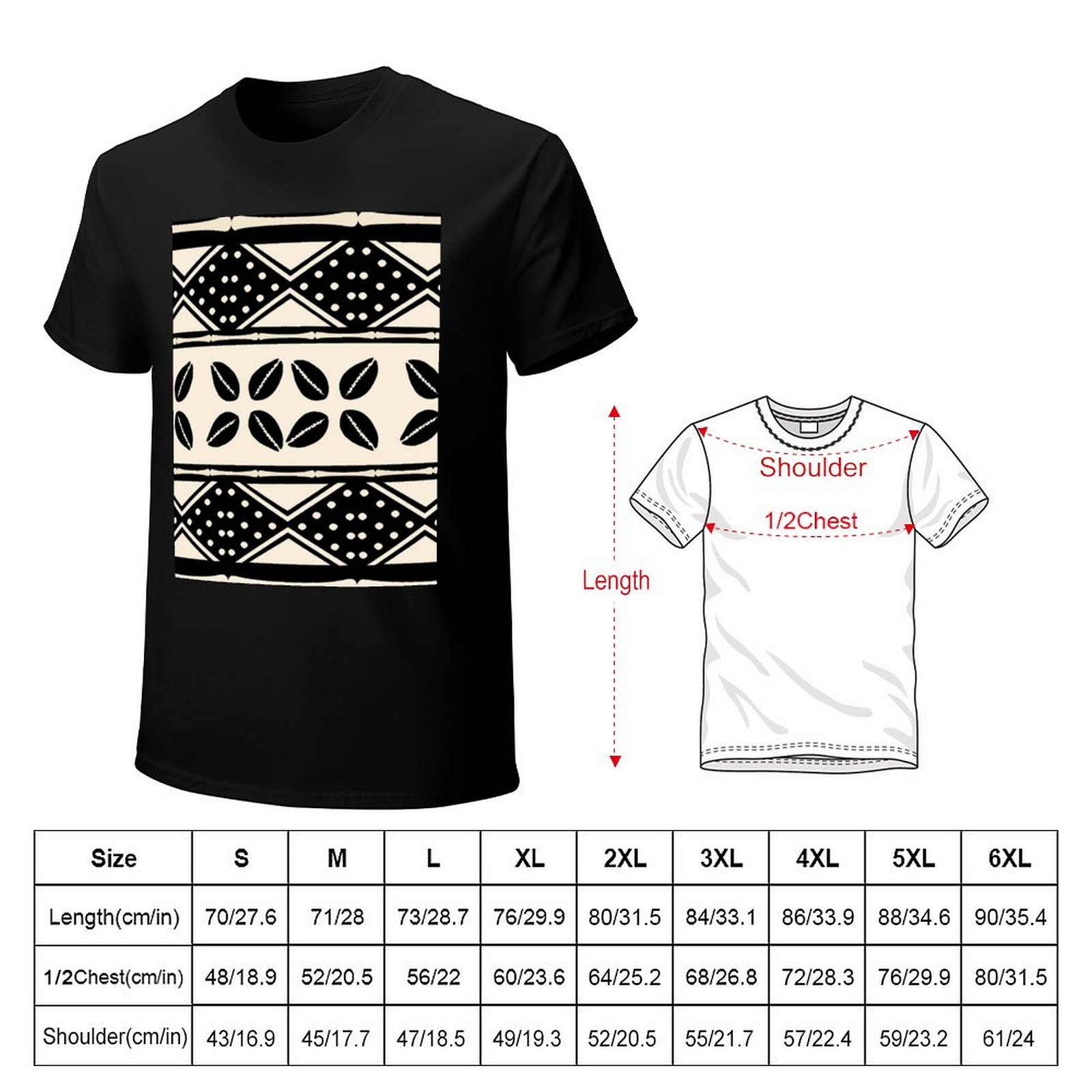 Kaos Pola Kain Lumpur Abstrak  - Mudcloth Print Top ulasan dan harga