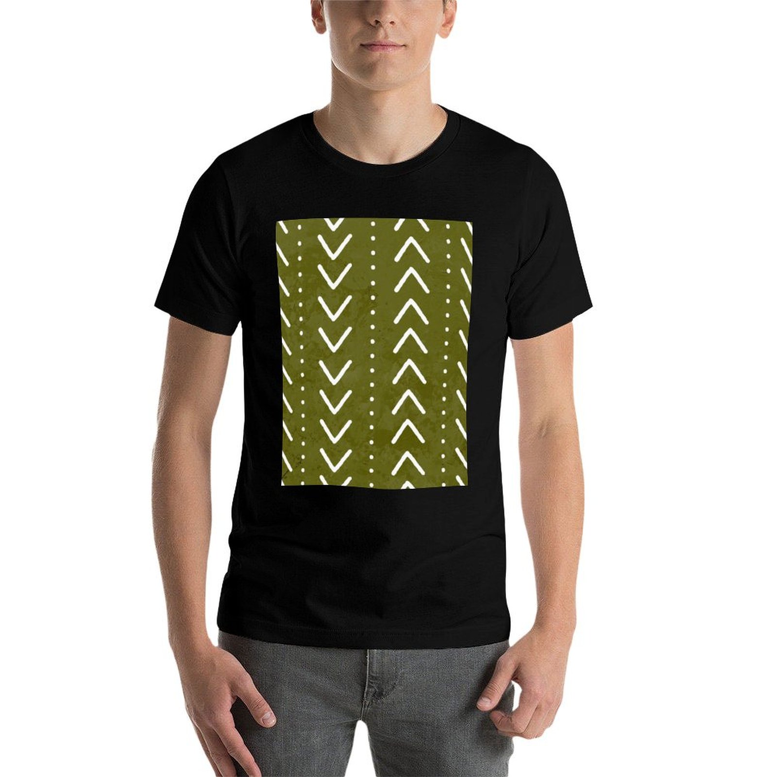 Kaos Pola Panah Mudcloth Hijau - Mudcloth Print Top ulasan dan harga