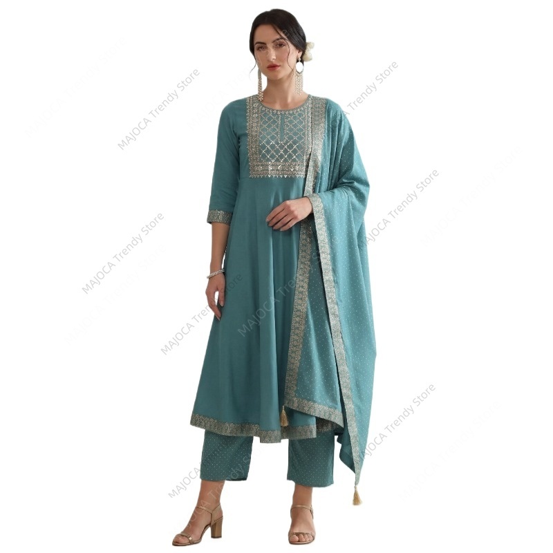 Setelan 3 Potong Wanita India  - Salwar Kameez Set ulasan dan harga