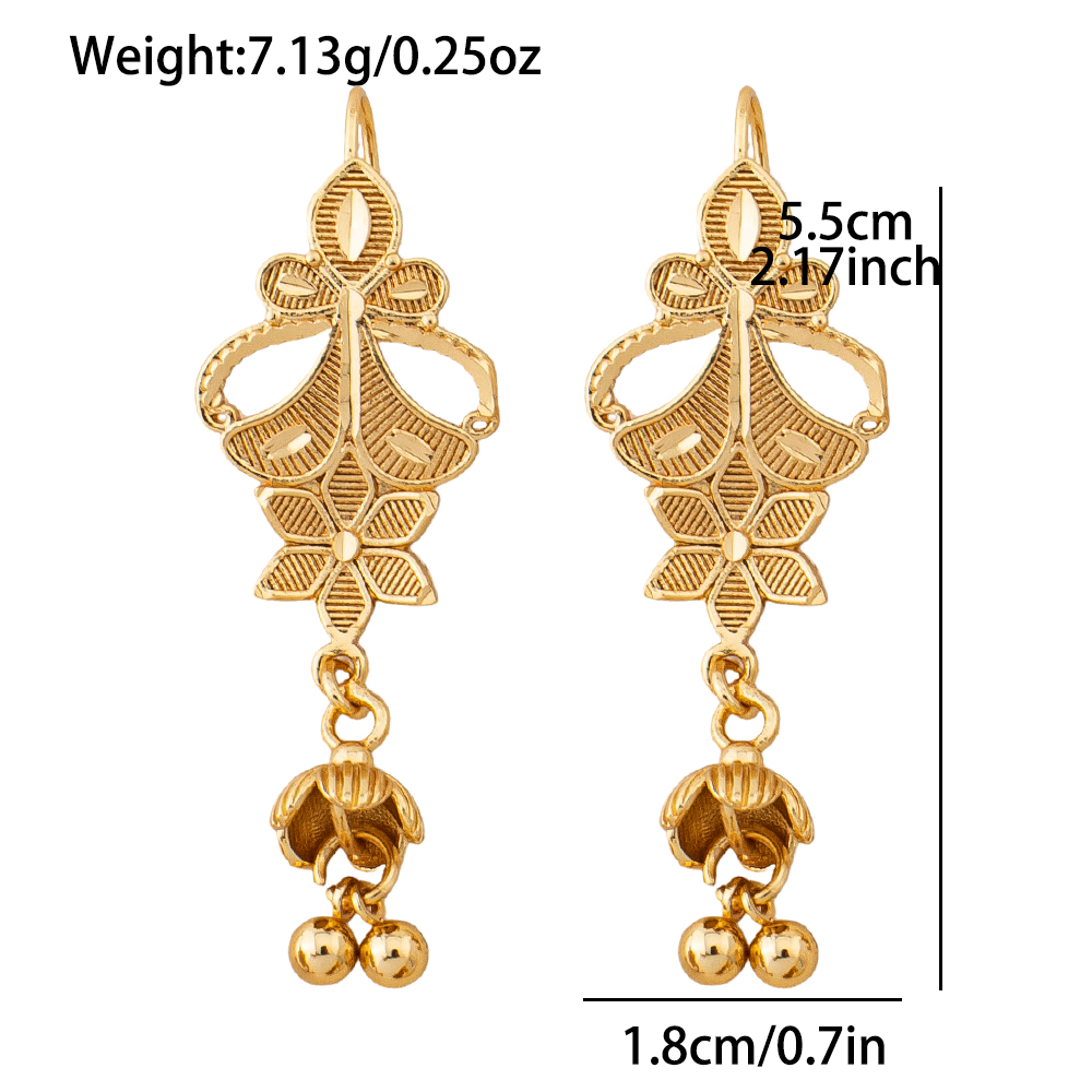 Anting-anting berbentuk bunga  - Ethnic Fashion Wear For Women ulasan dan harga