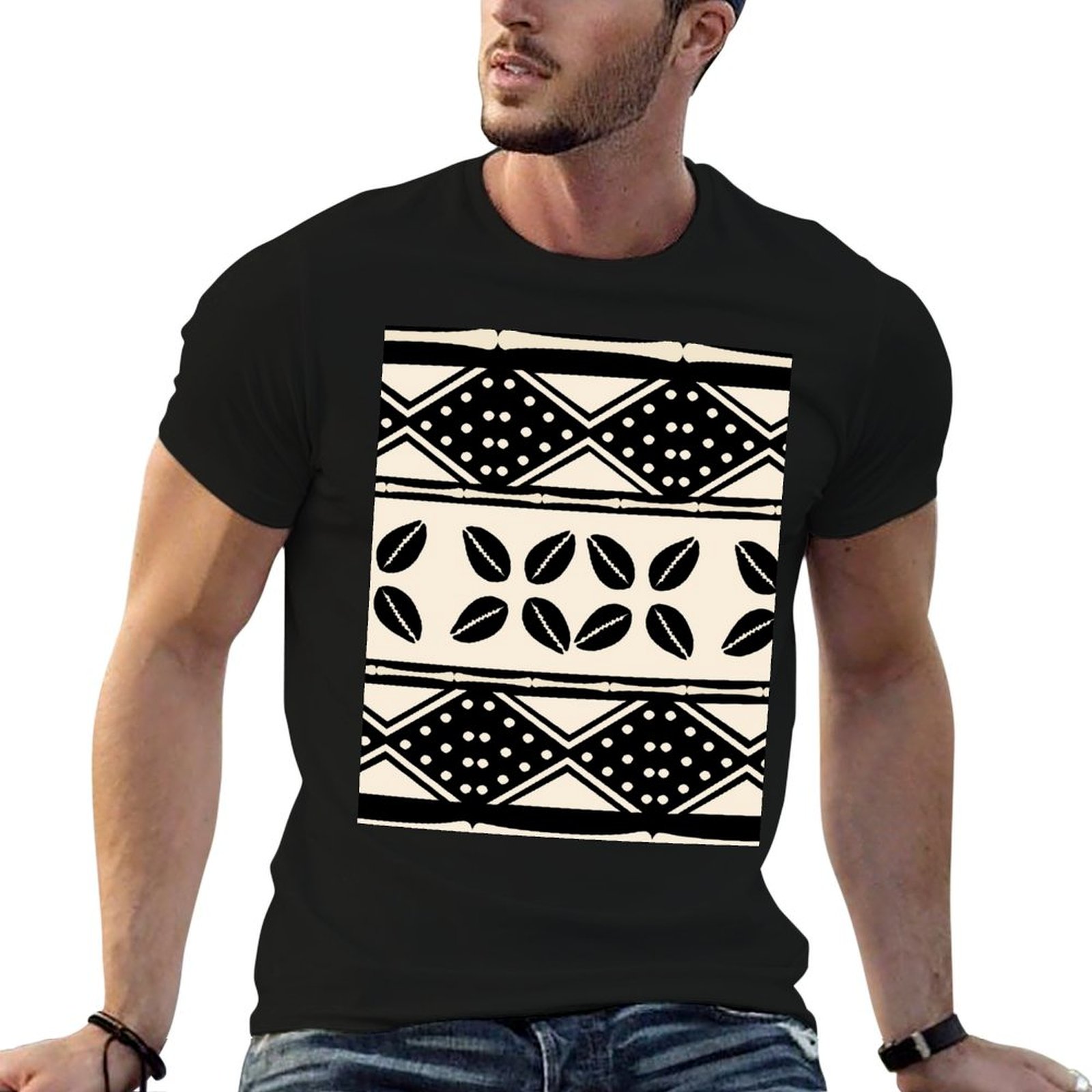 Kaos Pola Kain Lumpur Abstrak  - Mudcloth Print Top ulasan dan harga