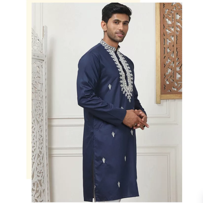 Mantel pria tipis dengan bordi - Kurta Men Cotton ulasan dan harga