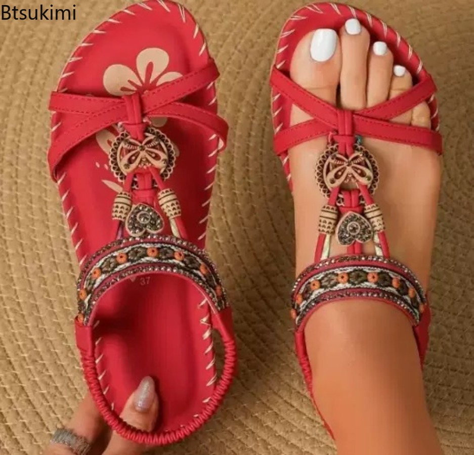 Sandal Bohemian Wanita Sepatu  - Ethnic Fashion In ulasan dan harga