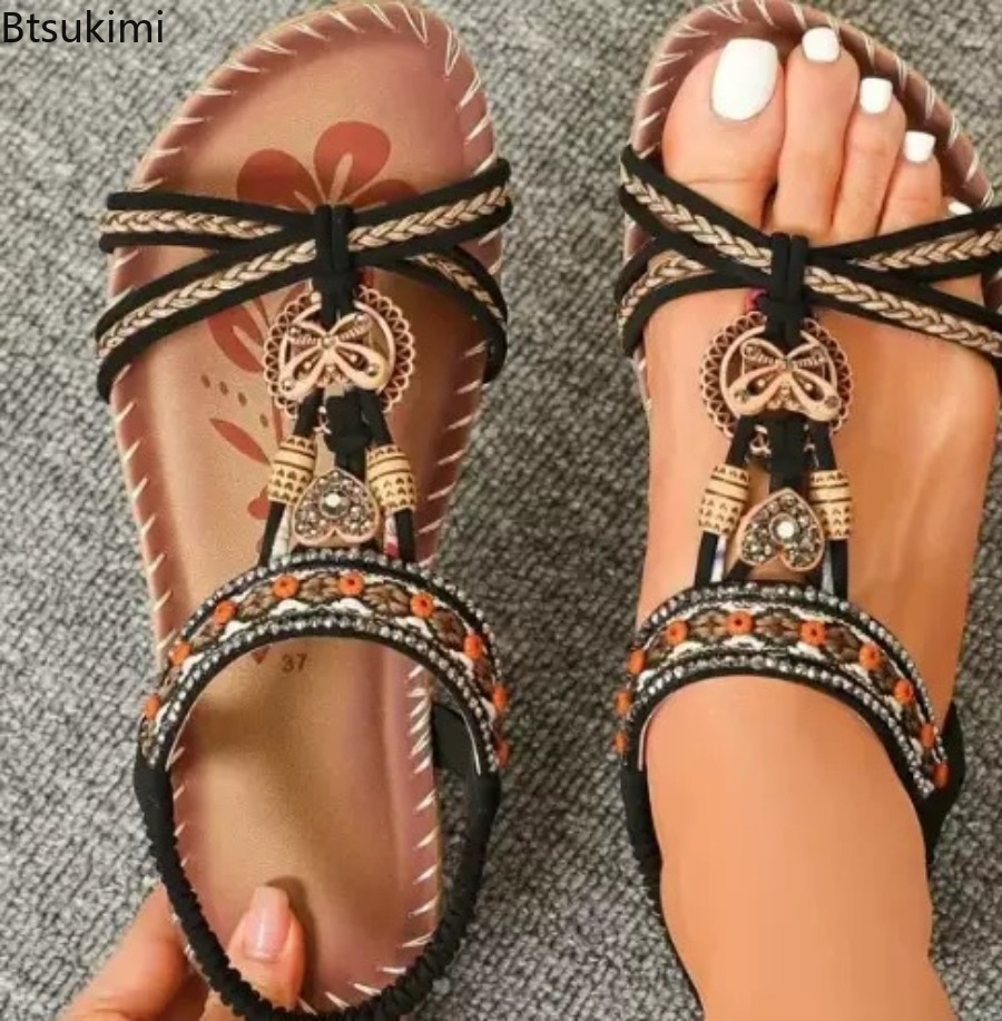 Sandal Bohemian Wanita Sepatu  - Ethnic Fashion In ulasan dan harga