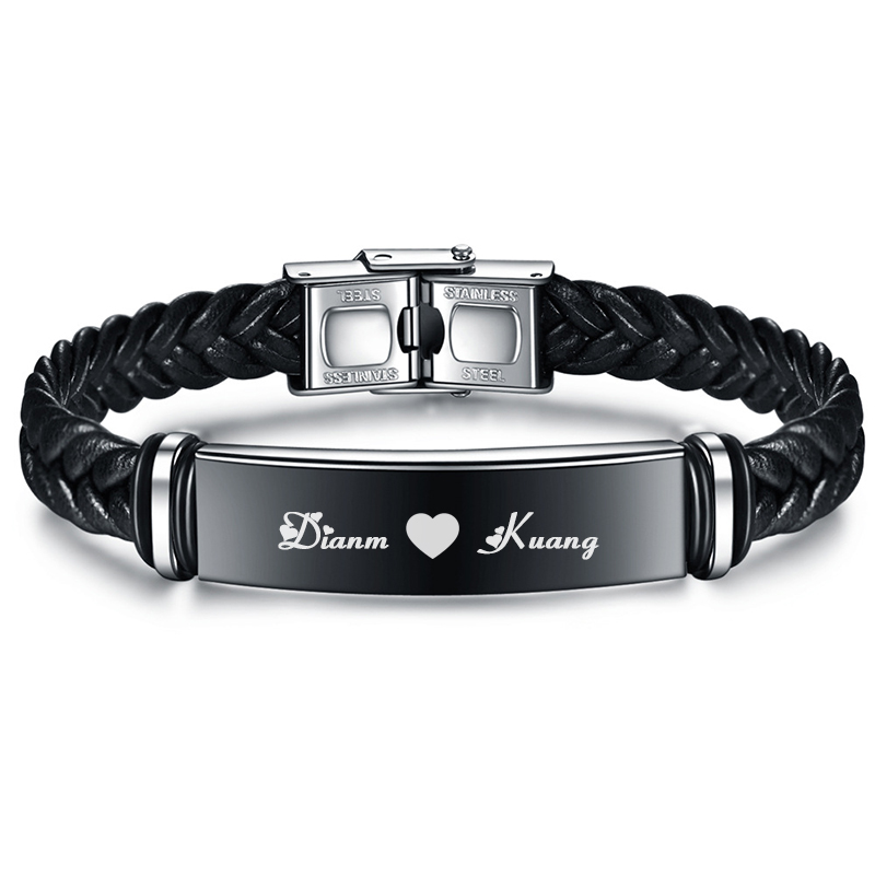 Gelang Kulit Pria Mewah Tenun  - Ethnic Fashion Logo ulasan dan harga