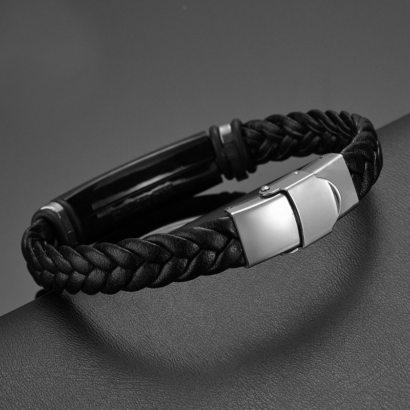 Gelang Kulit Pria Mewah Tenun  - Ethnic Fashion Logo ulasan dan harga