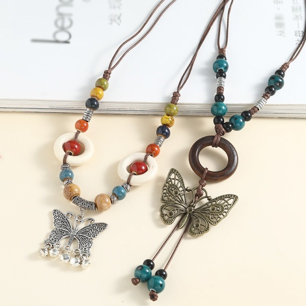 Liontin Kupu-kupu Gaya Etnik D - Ethnic Wear Fashion Designer ulasan dan harga